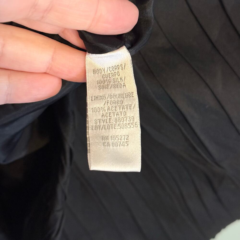 Theia Silk Sheath Dress 8 Black Mini Strapless Cocktail Party Glam NWT $450 MSRP - Picture 7 of 11